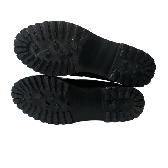 SM New York Black, White & Brown Platform Loafers with Gold Hardware - Picture 6 of 8